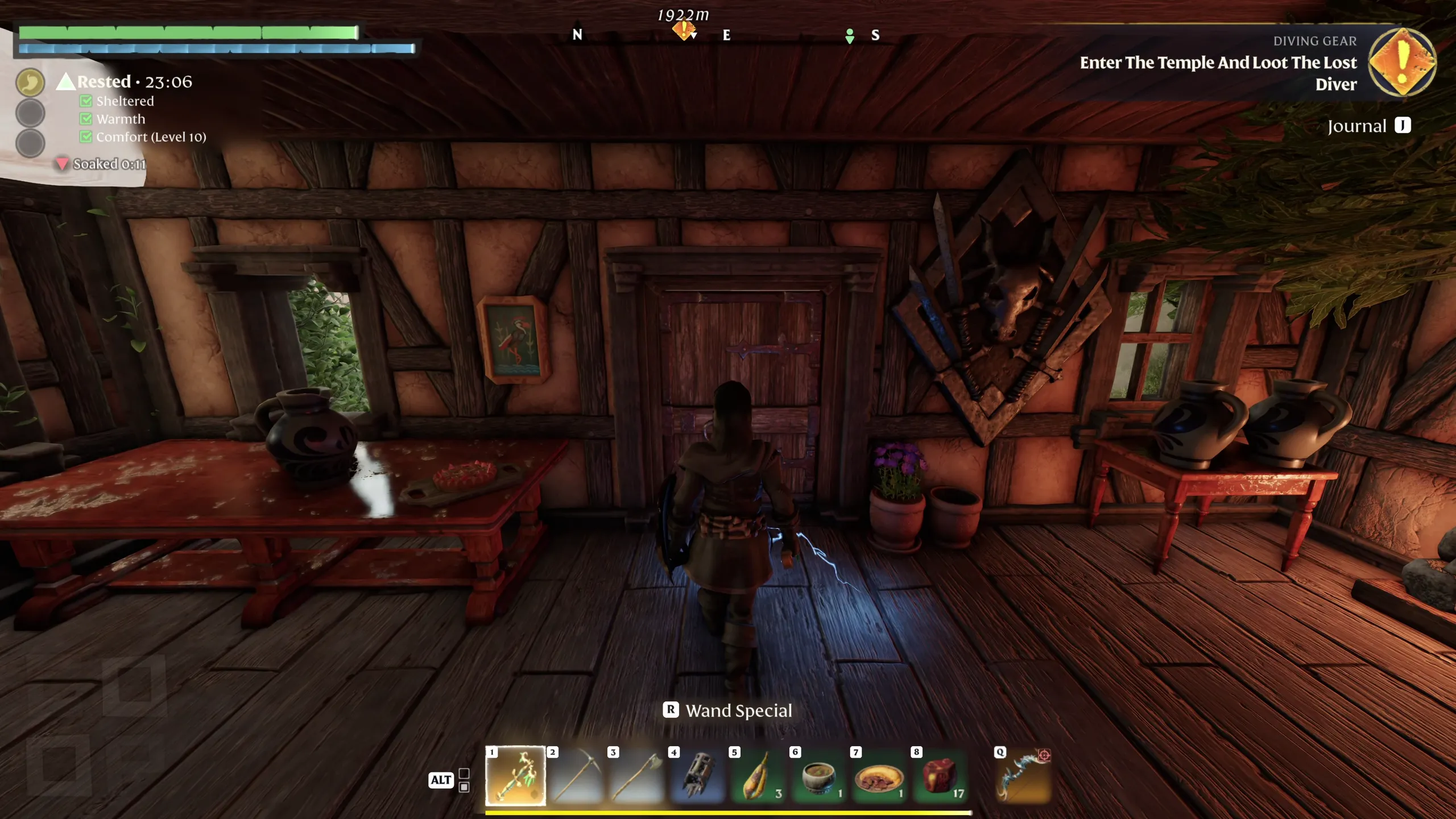 Besides food buffs, the rested buff is a big help on your adventures!